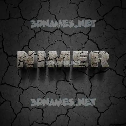 nimer in Cracked Stone style - 3D name wallpaper nimer in Cracked Stone style - 3D name wallpaper