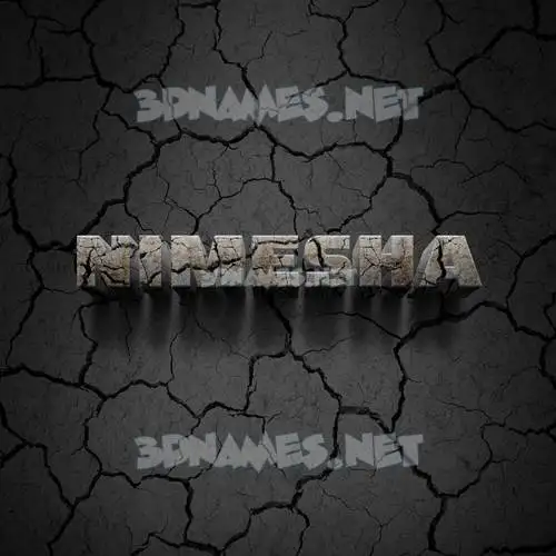 nimesha in Cracked Stone style - 3D name wallpaper