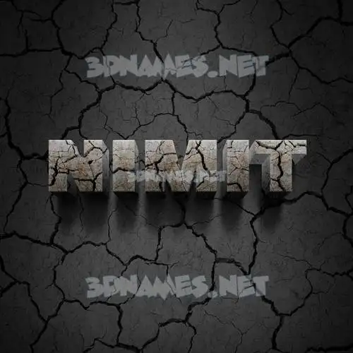 nimit in Cracked Stone style - 3D name wallpaper nimit in Cracked Stone style - 3D name wallpaper