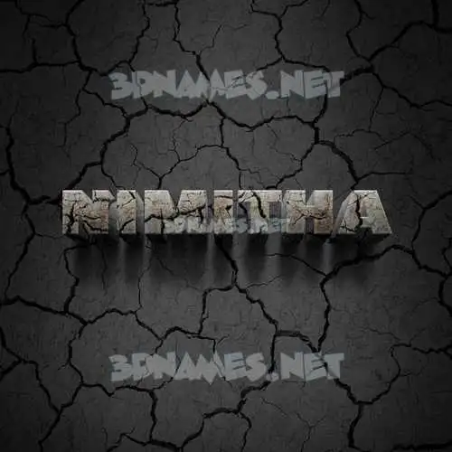 nimitha in Cracked Stone style - 3D name wallpaper