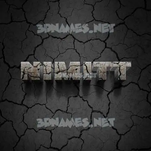 nimitt in Cracked Stone style - 3D name wallpaper