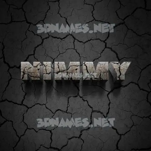 nimmy in Cracked Stone style - 3D name wallpaper