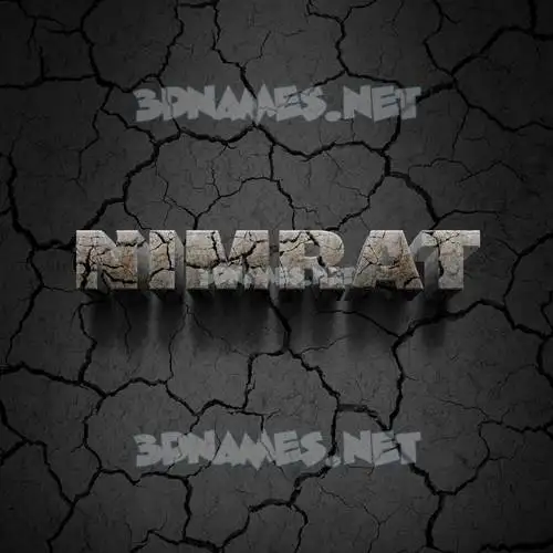 nimrat in Cracked Stone style - 3D name wallpaper