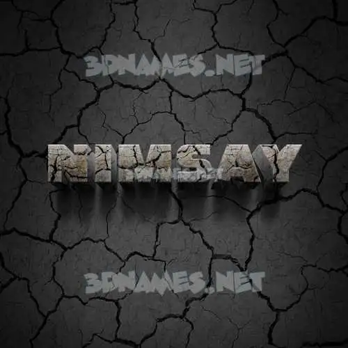 nimsay in Cracked Stone style - 3D name wallpaper nimsay in Cracked Stone style - 3D name wallpaper