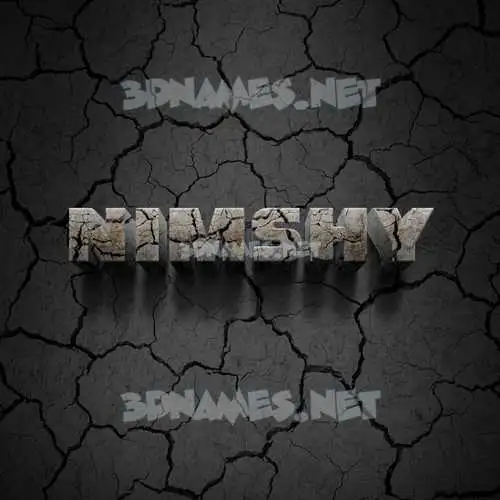 nimshy in Cracked Stone style - 3D name wallpaper nimshy in Cracked Stone style - 3D name wallpaper
