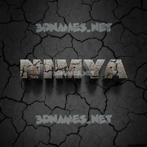 nimya in Cracked Stone style - 3D name wallpaper nimya in Cracked Stone style - 3D name wallpaper