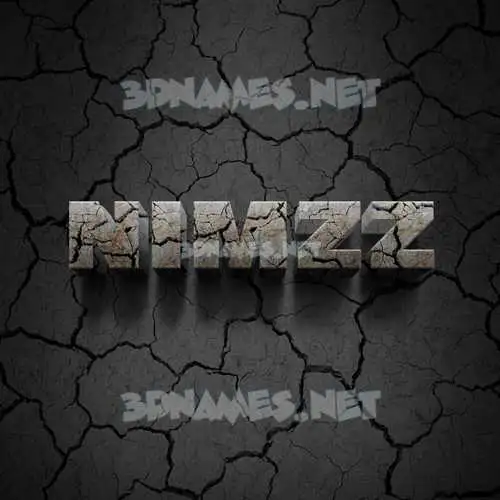 nimzz in Cracked Stone style - 3D name wallpaper