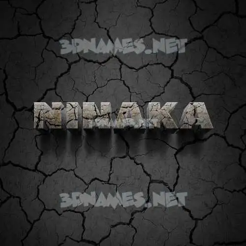 ninaka in Cracked Stone style - 3D name wallpaper ninaka in Cracked Stone style - 3D name wallpaper