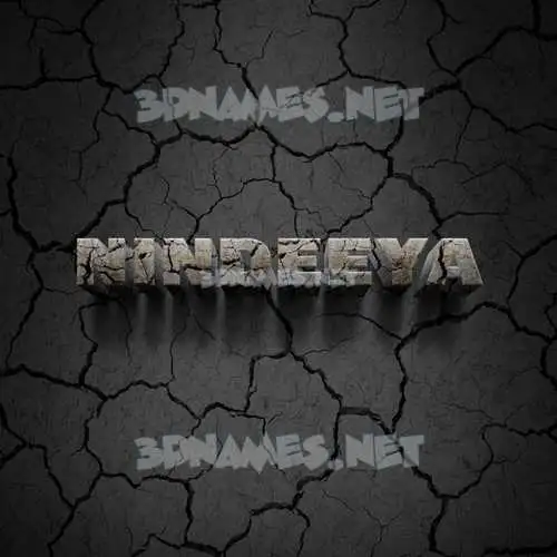 nindeeya in Cracked Stone style - 3D name wallpaper nindeeya in Cracked Stone style - 3D name wallpaper