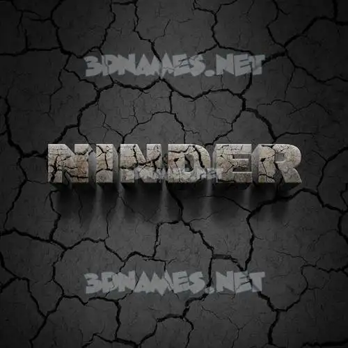 ninder in Cracked Stone style - 3D name wallpaper ninder in Cracked Stone style - 3D name wallpaper