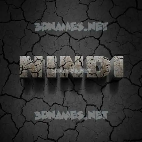 nindi in Cracked Stone style - 3D name wallpaper nindi in Cracked Stone style - 3D name wallpaper