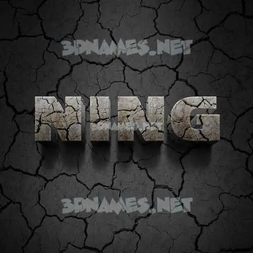 ning in Cracked Stone style - 3D name wallpaper ning in Cracked Stone style - 3D name wallpaper