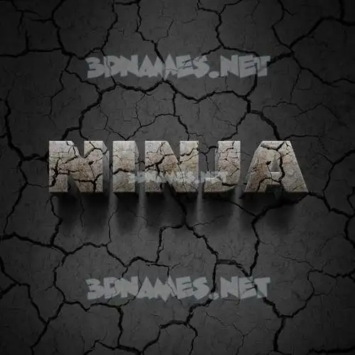 ninja in Cracked Stone style - 3D name wallpaper ninja in Cracked Stone style - 3D name wallpaper