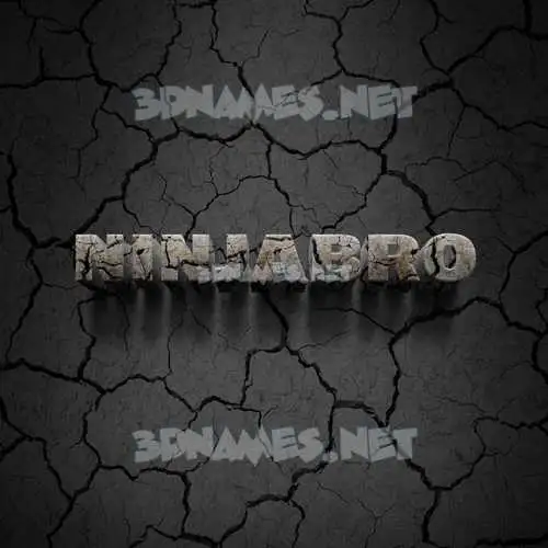 ninjabro in Cracked Stone style - 3D name wallpaper ninjabro in Cracked Stone style - 3D name wallpaper