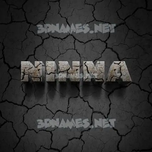 ninna in Cracked Stone style - 3D name wallpaper