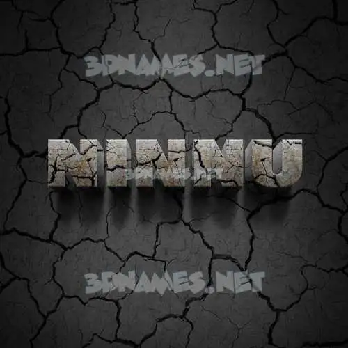 ninnu in Cracked Stone style - 3D name wallpaper