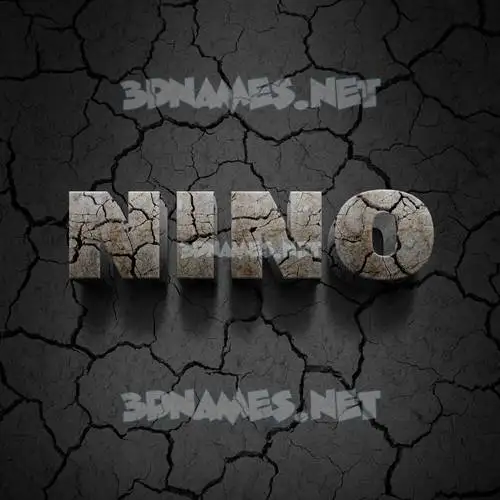 nino in Cracked Stone style - 3D name wallpaper nino in Cracked Stone style - 3D name wallpaper