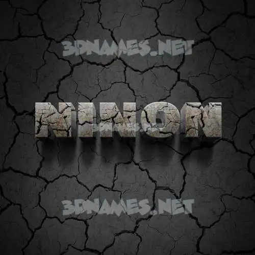 ninon in Cracked Stone style - 3D name wallpaper ninon in Cracked Stone style - 3D name wallpaper