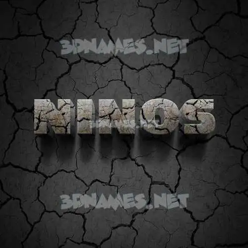 ninos in Cracked Stone style - 3D name wallpaper ninos in Cracked Stone style - 3D name wallpaper