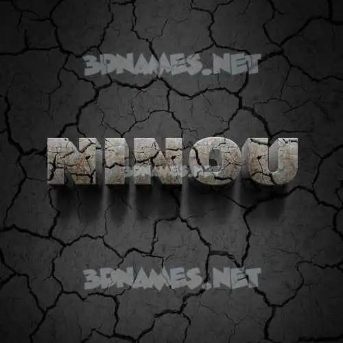 ninou in Cracked Stone style - 3D name wallpaper ninou in Cracked Stone style - 3D name wallpaper