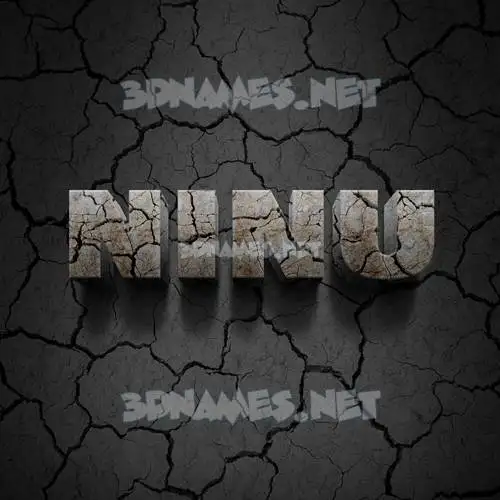 ninu in Cracked Stone style - 3D name wallpaper ninu in Cracked Stone style - 3D name wallpaper