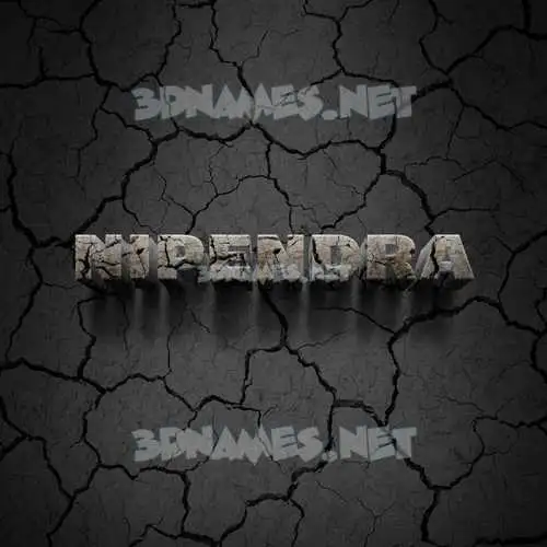 nipendra in Cracked Stone style - 3D name wallpaper