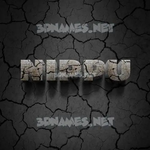 nippu in Cracked Stone style - 3D name wallpaper