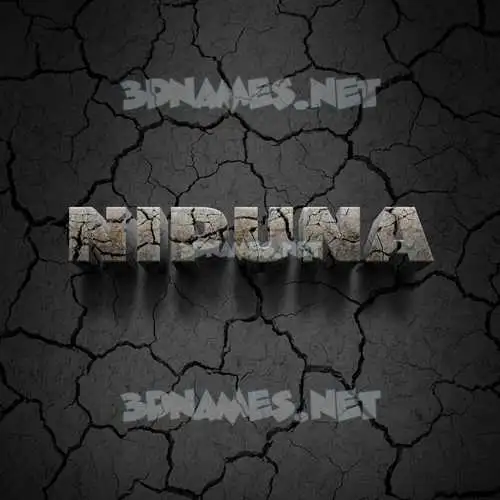 nipuna in Cracked Stone style - 3D name wallpaper