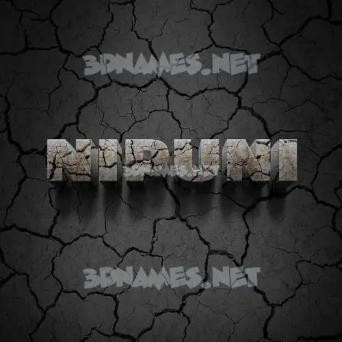 nipuni in Cracked Stone style - 3D name wallpaper