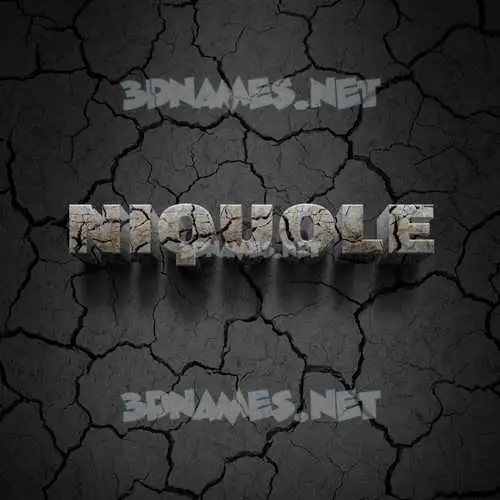 niquole in Cracked Stone style - 3D name wallpaper niquole in Cracked Stone style - 3D name wallpaper