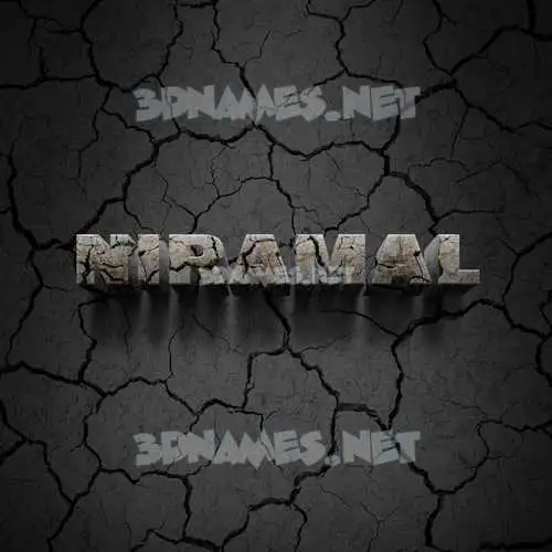 niramal in Cracked Stone style - 3D name wallpaper