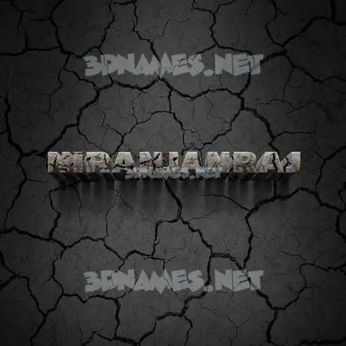 niranjanraj in Cracked Stone style - 3D name wallpaper