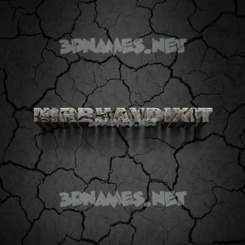 nirbhaydixit in Cracked Stone style - 3D name wallpaper