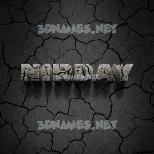 nirday in Cracked Stone style - 3D name wallpaper nirday in Cracked Stone style - 3D name wallpaper