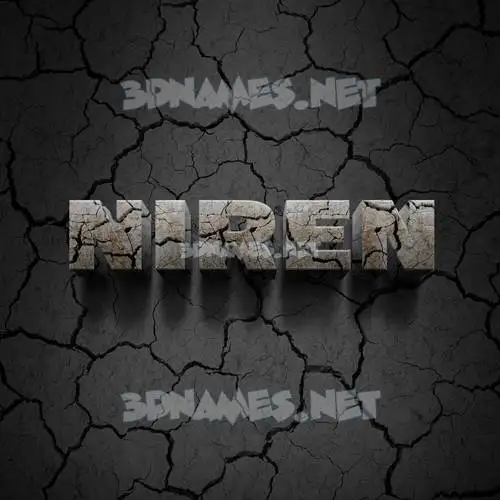 niren in Cracked Stone style - 3D name wallpaper niren in Cracked Stone style - 3D name wallpaper