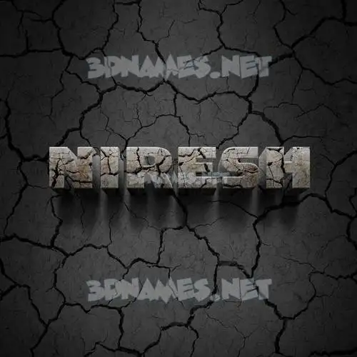 niresh in Cracked Stone style - 3D name wallpaper niresh in Cracked Stone style - 3D name wallpaper