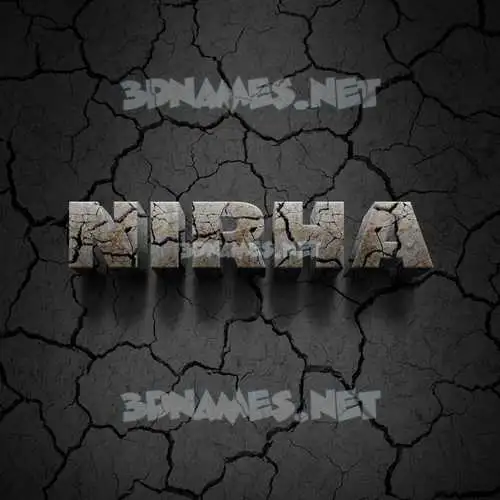 nirha in Cracked Stone style - 3D name wallpaper nirha in Cracked Stone style - 3D name wallpaper
