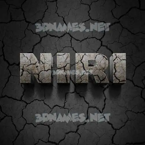 niri in Cracked Stone style - 3D name wallpaper niri in Cracked Stone style - 3D name wallpaper