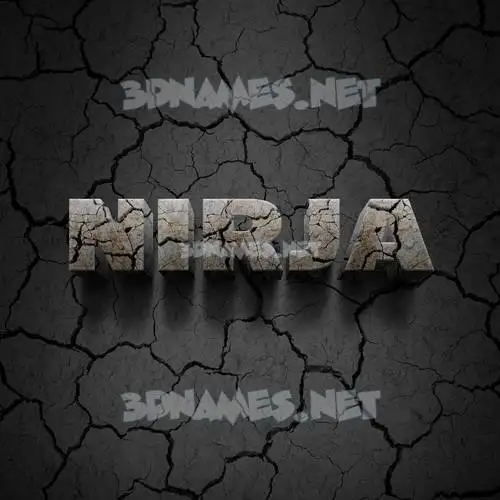 nirja in Cracked Stone style - 3D name wallpaper nirja in Cracked Stone style - 3D name wallpaper