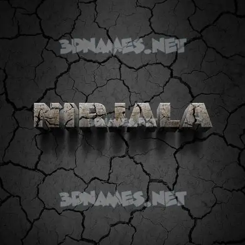 nirjala in Cracked Stone style - 3D name wallpaper nirjala in Cracked Stone style - 3D name wallpaper