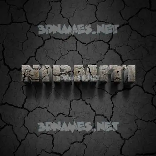 nirmiti in Cracked Stone style - 3D name wallpaper