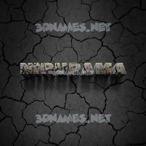 nirupama in Cracked Stone style - 3D name wallpaper
