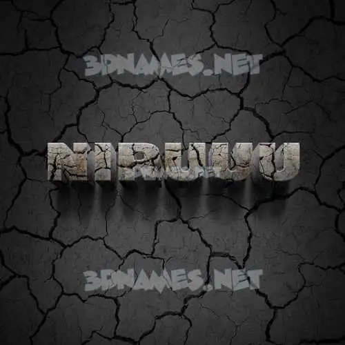 niruuu in Cracked Stone style - 3D name wallpaper