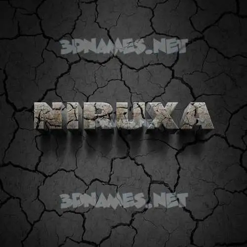 niruxa in Cracked Stone style - 3D name wallpaper niruxa in Cracked Stone style - 3D name wallpaper