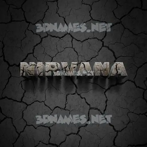 nirvana in Cracked Stone style - 3D name wallpaper