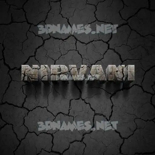 nirvani in Cracked Stone style - 3D name wallpaper
