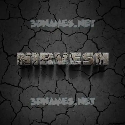 nirvesh in Cracked Stone style - 3D name wallpaper