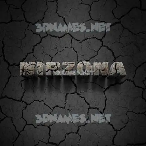 nirzona in Cracked Stone style - 3D name wallpaper nirzona in Cracked Stone style - 3D name wallpaper