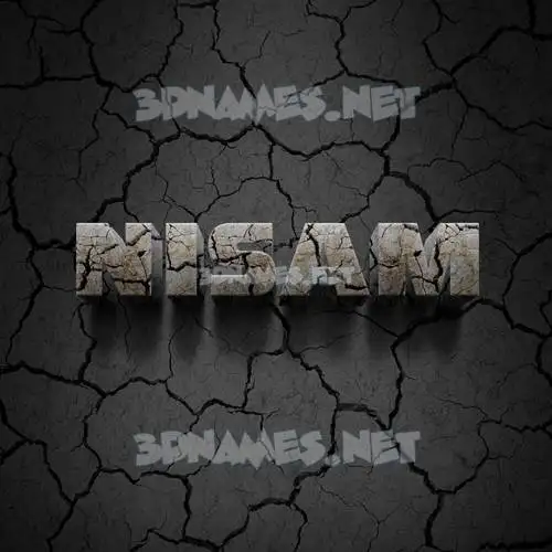 nisam in Cracked Stone style - 3D name wallpaper nisam in Cracked Stone style - 3D name wallpaper