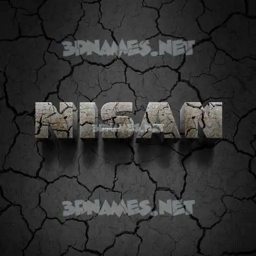 nisan in Cracked Stone style - 3D name wallpaper nisan in Cracked Stone style - 3D name wallpaper